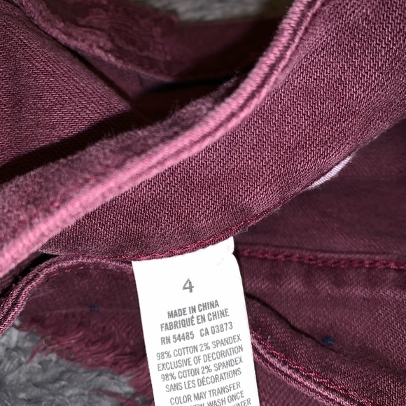 American Eagle Maroon Jean Shorts - Picture 5 of 5
